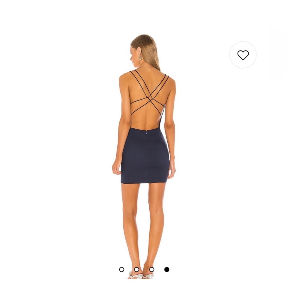 NWT Superdown Grecia Strappy Back Dress in Navy